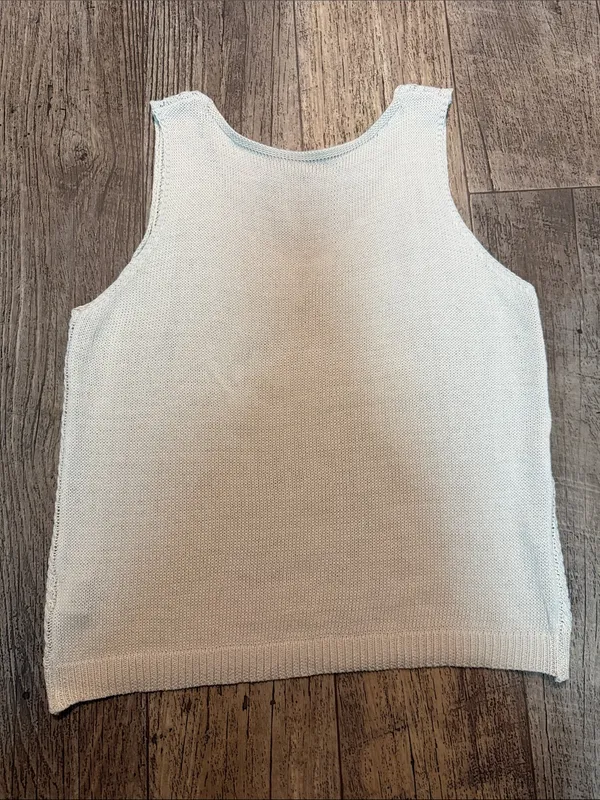 SHEIN Cream Cable Knit Tank Top - Image 3