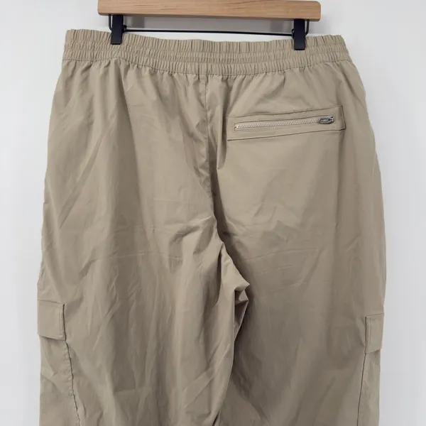 Athleta Cascade High Rise‎ Cargo Poplin Pant Oak Beige Women XL Pockets Y2K - Image 4