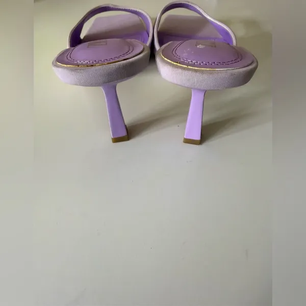 Zara‎ Women's Lavender Slide Sandals/heels Size 36 - Image 4