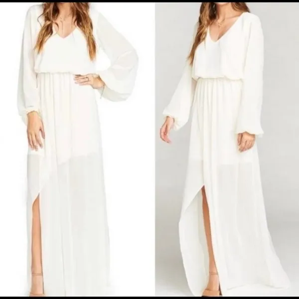 Show Me Your MuMu White Jocelyn Maxi Dress Size Small - Image 12