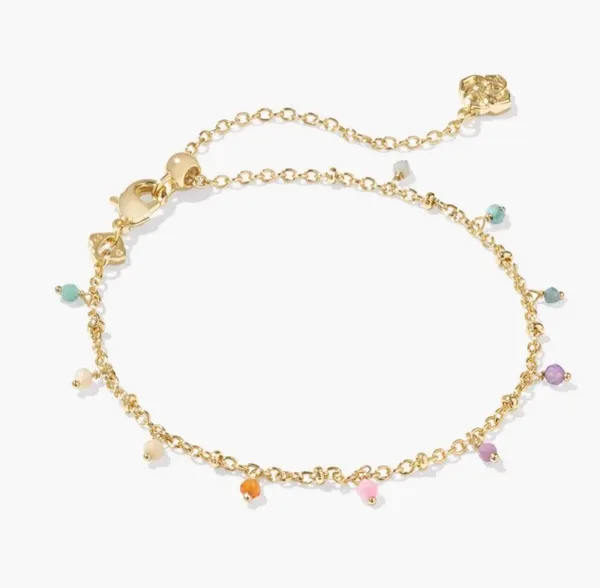 Kendra Scott Camry Gold Beaded Strand Necklace in Pastel Mix - Image 2