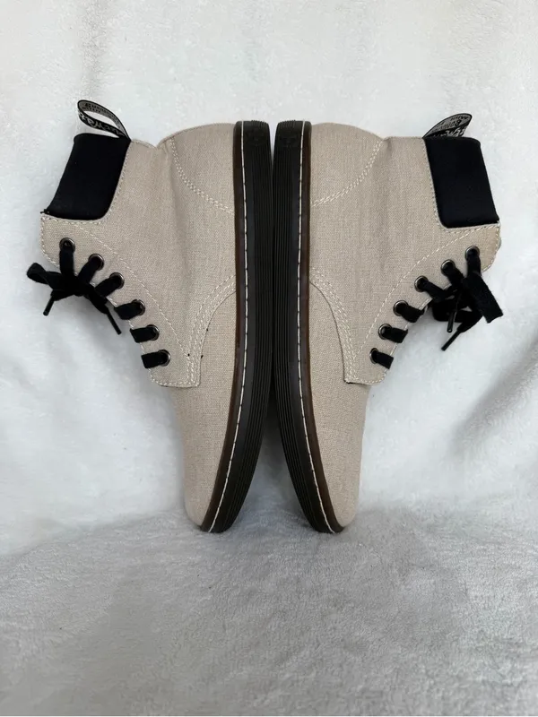 Dr. Martens Shoes Maelly Womens Size 8 Khaki Canvas Lace Up Air Wair AW004 - Image 7