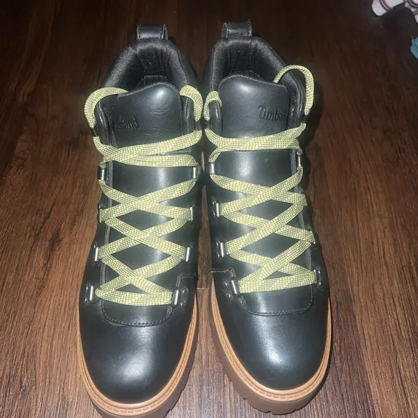 Timberland Women's Mid Lace Boot Black Size 8.5 M Stone Street Full Grain - Image 9