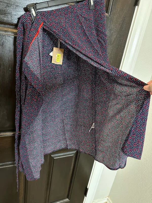 NWT Joules Alissia Dottie Heart Wrap Midi Skirt Size 8 - Image 4