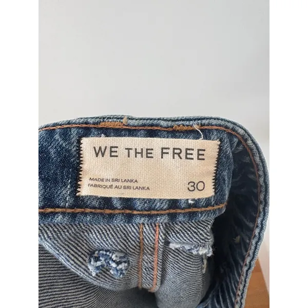 We The Free Free People Blue Denim Utility Patch Pocket Shorts Size 30 - Image 3