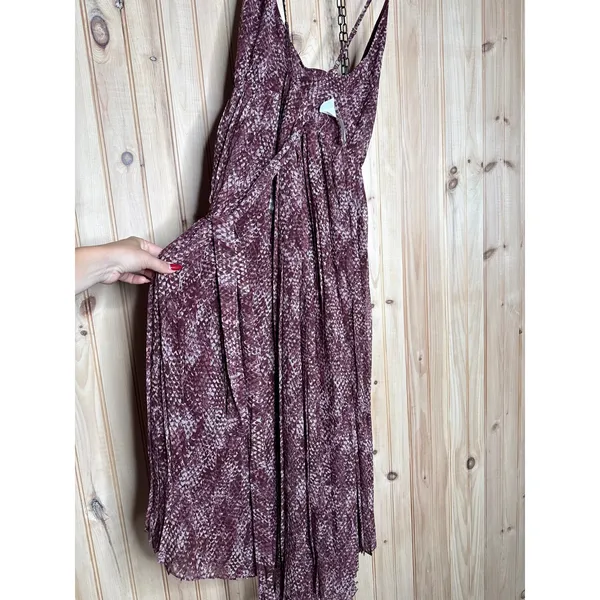 NWT Fame and Partners Pleated Printed Spaghetti Strap Evening Hi-Lo Dress Size 6 - Image 6