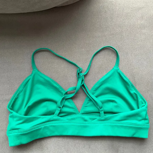 Alo Yoga Splendor Bra Spruce Green/White S - Image 3