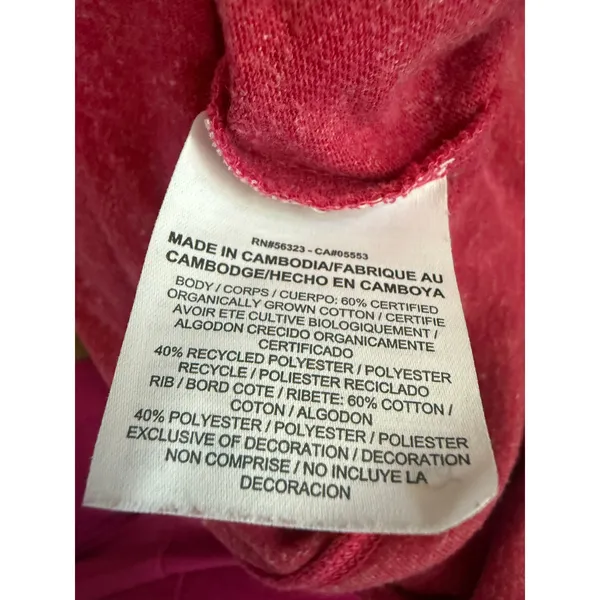 Nike Women’s Size M Pink Long Sleeve Tee Shirt Big Swoosh Logo Athletic Top - Image 6