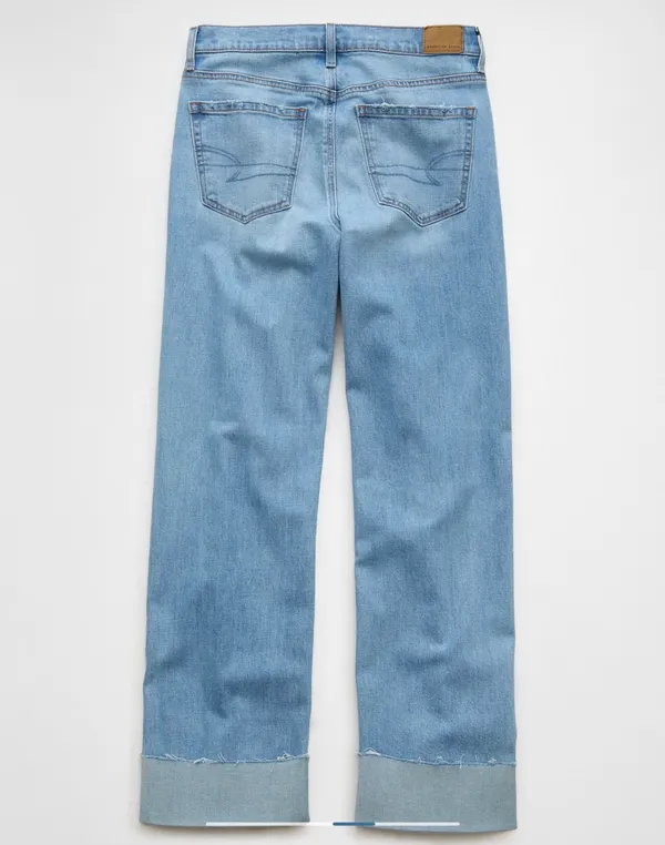 American Eagle Outfitters High-Waisted Stovepipe Cuffed Jeans - Image 5