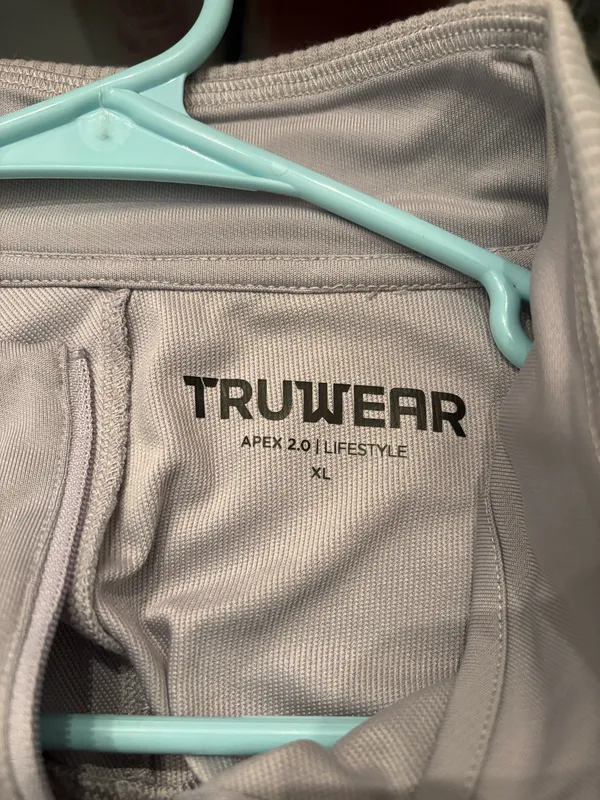 TRUWEAR Men's Quarter-Zip Pullover Sweater in Light Grey - Image 2