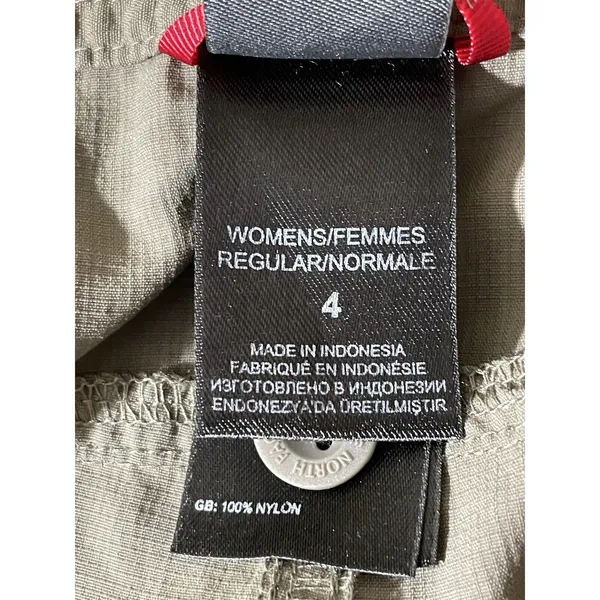 North Face Women's Hiking Pants Size 4 Beige Roll Tab Convertible Pant Pockets - Image 9