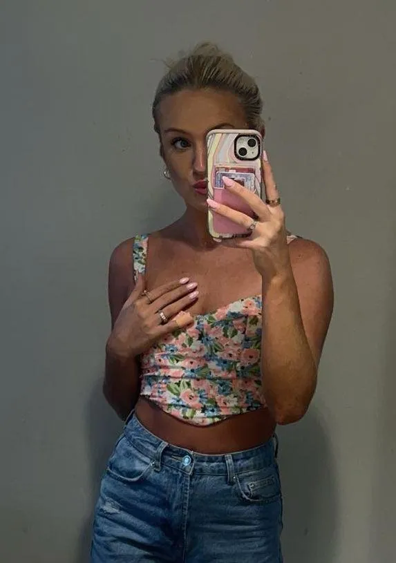 Princess Polly Top Pink Floral - Image 6