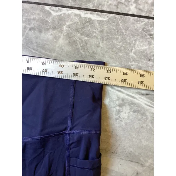 Halara NWOT Womens High Waisted Pocket Leggings Navy Blue Athletic Yoga Pants M - Image 3