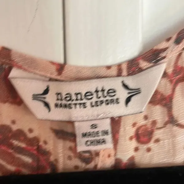 Nanette Lepore NWT orange floral ruffle sleeve blouse small - Image 5