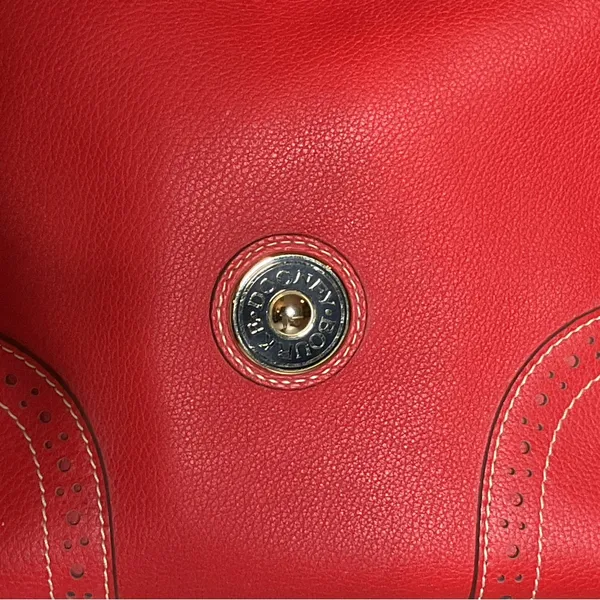 Dooney & Bourke Red Pebbled Leather Hobo Shoulder Bag - EUC - Image 2