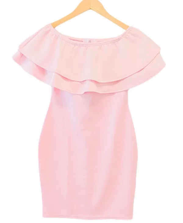 Missguided Pink Off The Shoulder Dress - Image 3