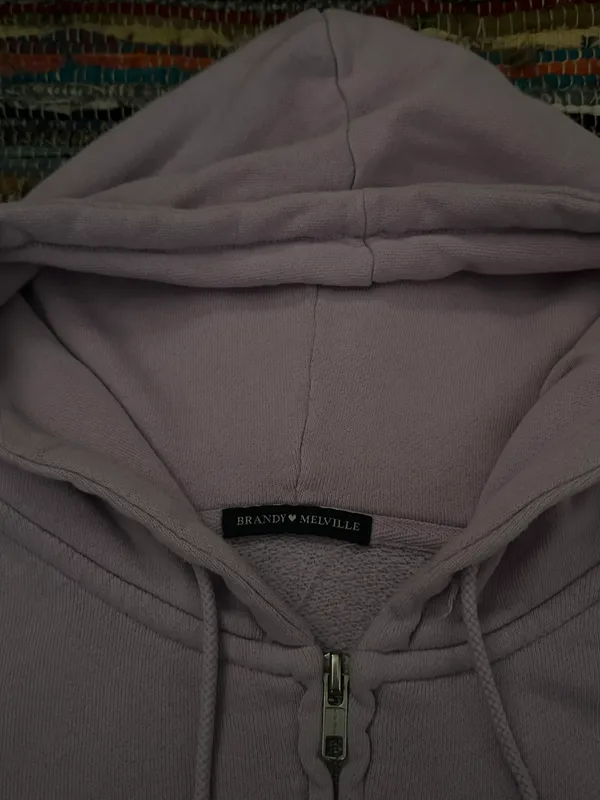 Brandy Melville Cropped Hoodie - Image 2