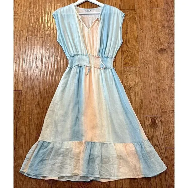 Rails Ashlyn sunset gradient smocked waist dress size small - Image 10