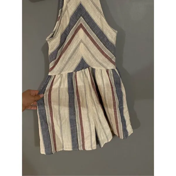 Shein Chevron And Stripe Round Neck Romper Size Small - Image 9