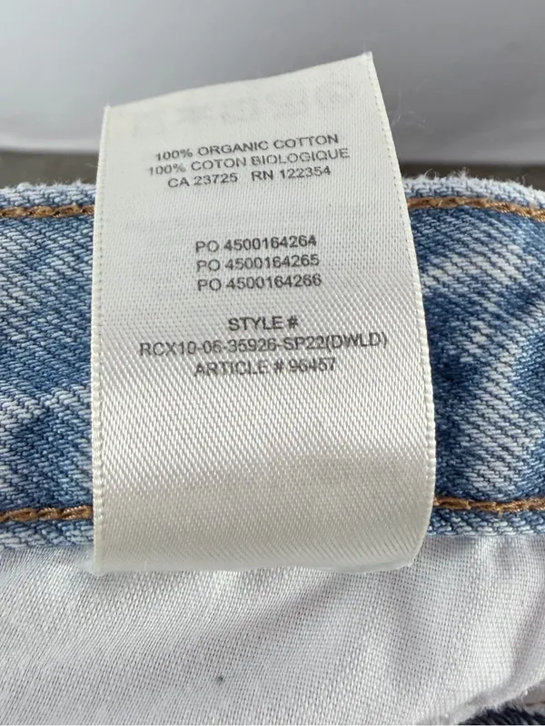 Denim Forum The Romy Mid Rise Classic Straight Leg Jeans Light Blue 23 x 30 Long - Image 8