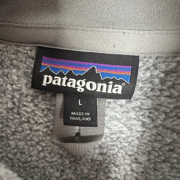 Patagonia Women's Better Sweater 1/4-Zip Fleece Pullover Size Large Heather Gray - Image 4