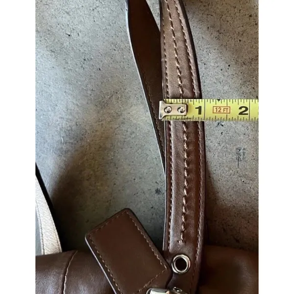 Coach F17220 Soho Shoulder Bag Purse Brown Leather Boho Slouchy Classic - Image 10