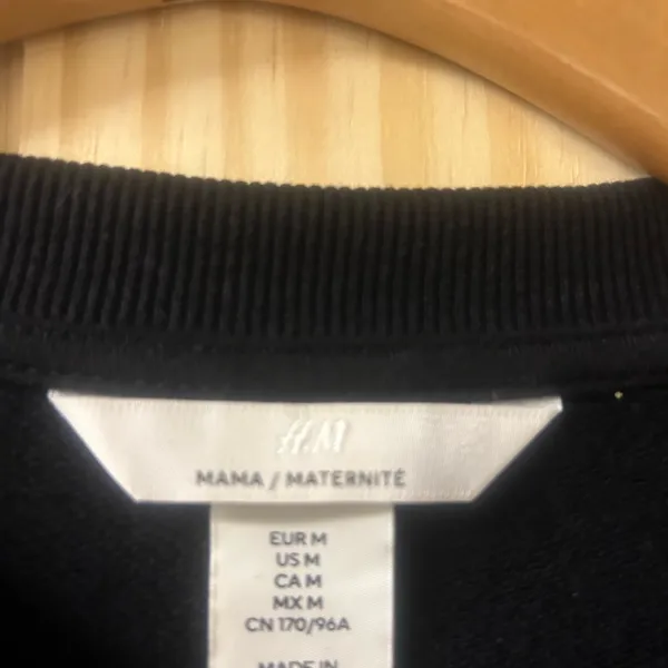 H&M Black Maternity Sweatshirt Sweater size M - Image 2