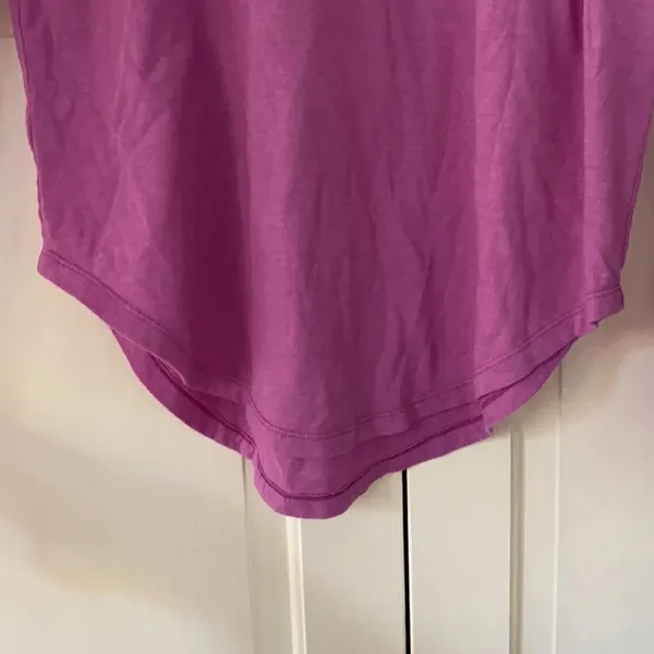 Lou & Grey Purple Cozy Long Sleeve Shirt Purple Oversized Curved Hem‎ Athleisure - Image 5
