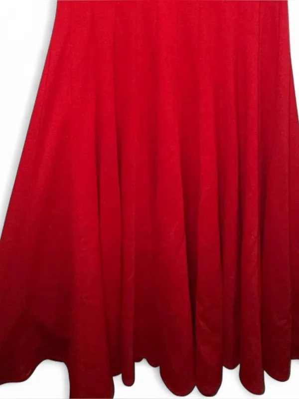 Calvin Klein Red Fit & Flare Dress Size 2 Pleated Stretch Cocktail Date Night - Image 5