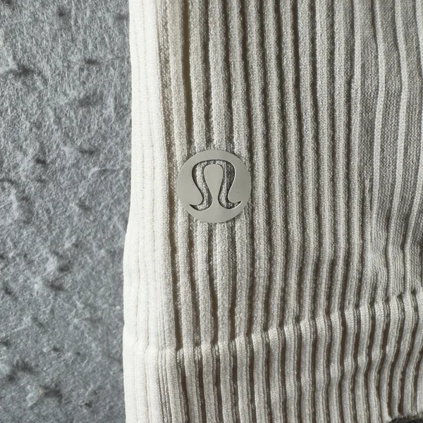1622 | Lululemon‎ Ebb to Street Ribbed Cropped Long Sleeve Top Cream Womens 8 - Image 6