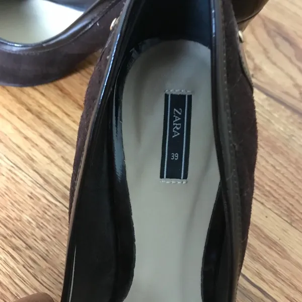 Zara Brown Quilted Pumps - Image 4
