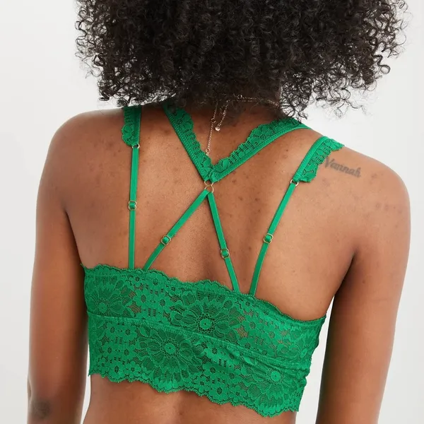 Aerie Green Padded Lace Bralette - Image 5