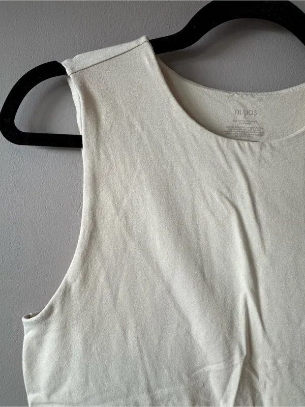 Nuuds Nude High Neck Cotton Modal Spandex Blend Thong Bodysuit Size Large - Image 3