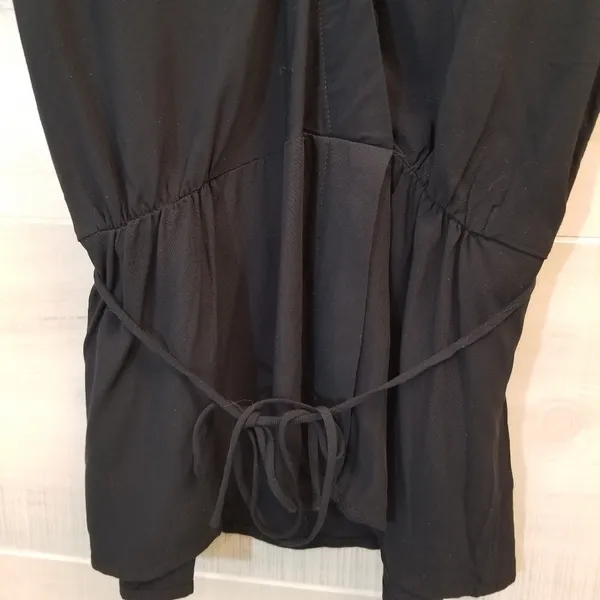 {4} J. Crew Poplin Flutter Sleeve Faux Wrap Top - Image 6