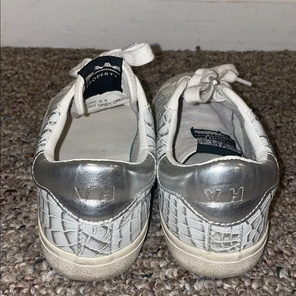 Womens Vintage Havana Croc Embossed Superstar Leather Shoes - Image 4