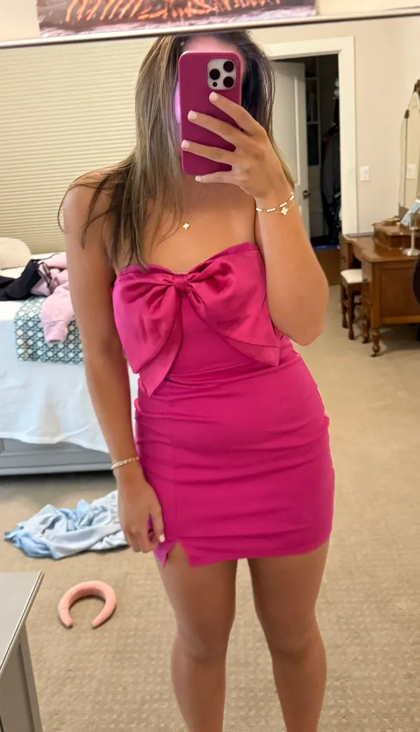 Pink Mini Dress Size M - Image 2