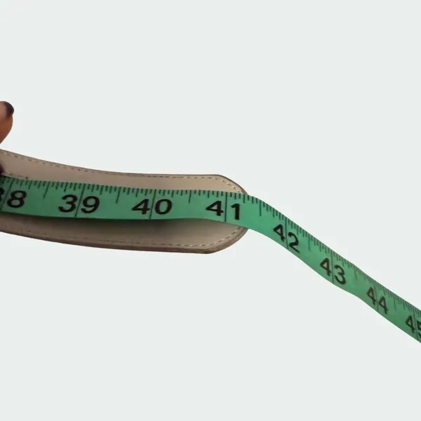 Falari Automatic Ratchet Belt Size Medium‎ Adjustable Buckle Gray Leather Strap - Image 6