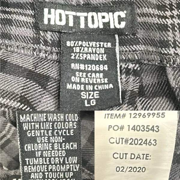 Hot Topic Gray Black Plaid Suspender Skirt Pleated Mini Detachable Straps Goth L - Image 10
