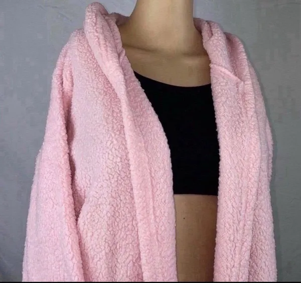 Hooded Cardigan Pink - Image 3