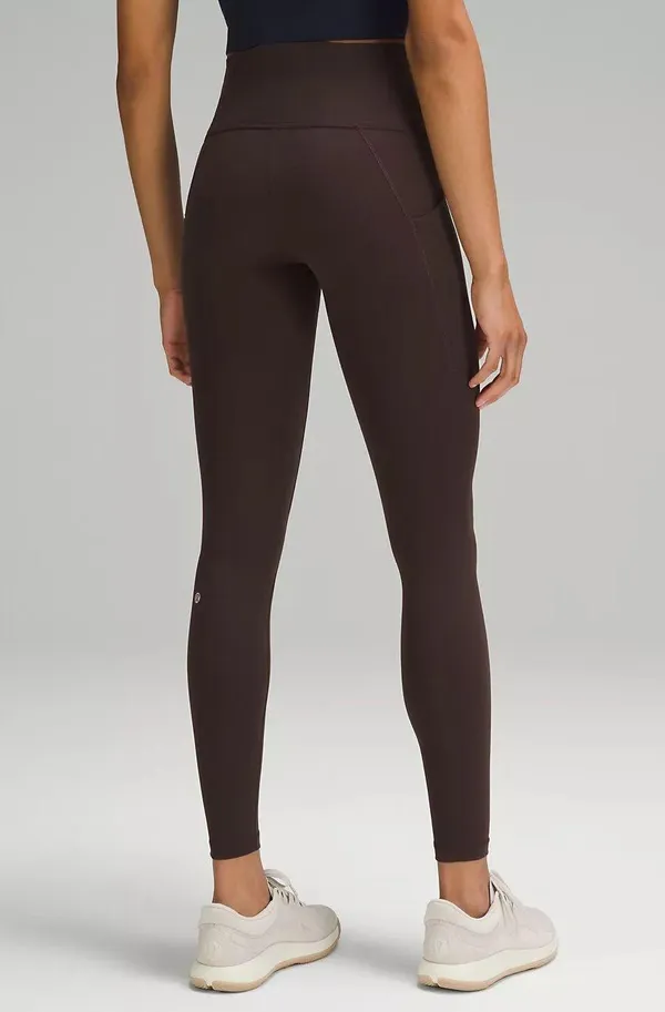 NWT Lululemon Wunder Train High-Rise Tight with Pockets 25" size 4 Espresso - Image 2
