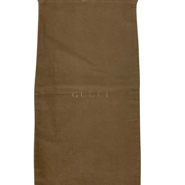Gucci Brown Canvas Drawstring Dust‎ Bag Travel Storage Pouch 17x7 Inches Luxury - Image 2