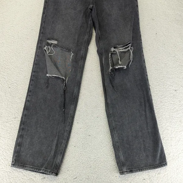 PacSun '90s Boyfriend Jeans Loose Baggy Black Distressed Women's‎ 27 Rigid Denim - Image 4