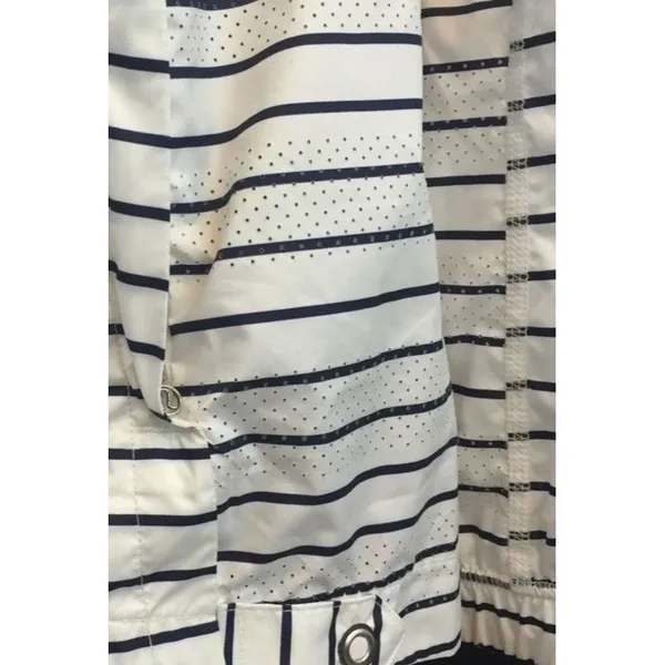 Lululemon Spring Jacket Pack & Go Pullover Quiet Stripe White Navy Women 4 Run - Image 8