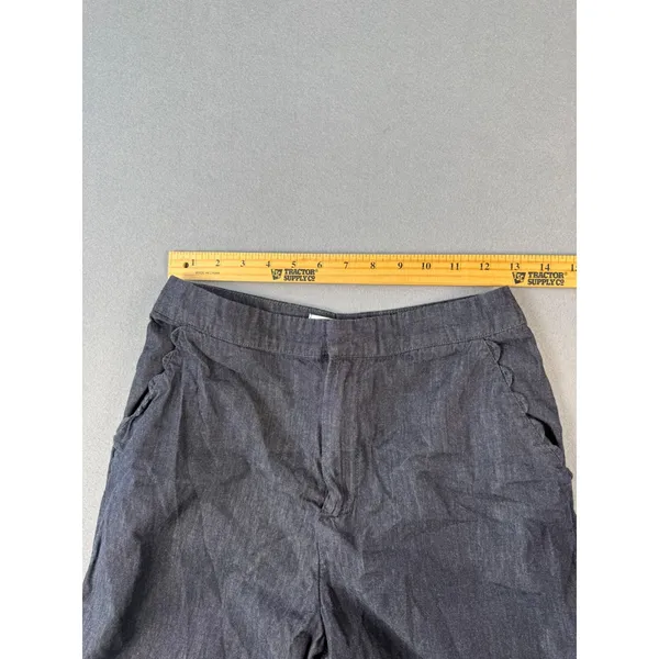 Kika Vargas x Target Womens Dark Wash Scalloped Wide Leg Denim Culottes Size 4 - Image 4