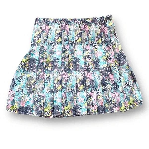 Tee Time Floral Tennis Skort Pleated Athletic Skirt Preppy Small Colorful Sporty - Image 2