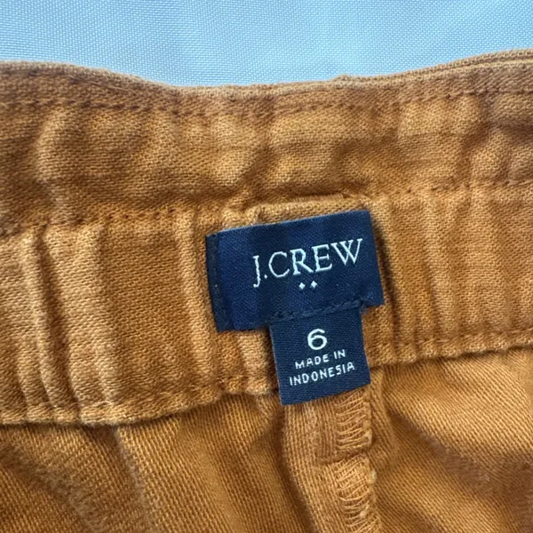 JCrew Paperbag High Rise Wide Leg Crop Twill Pants Terracotta Women’s size 6 - Image 3