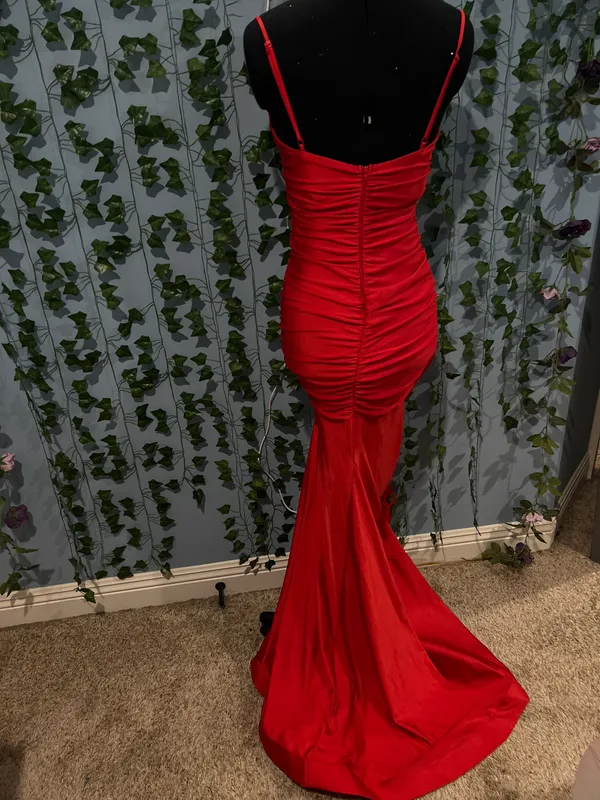 Red floor length gown Size XS - Image 6