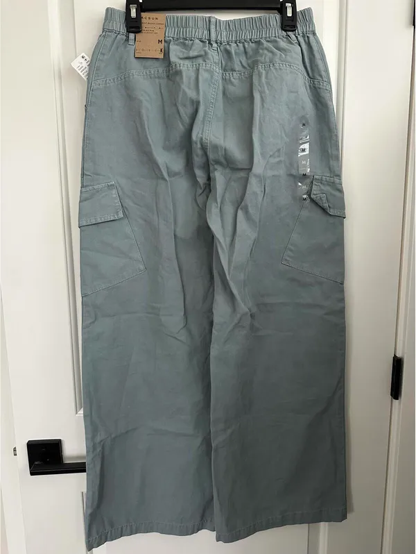 Pacsun Blue E-Waist Low Rise Baggy Cargo Pants NWT Arona Medium - Image 6