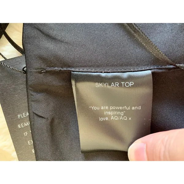 NWT AQ/AQ Skylar Crop Top in‎ Black - Image 3