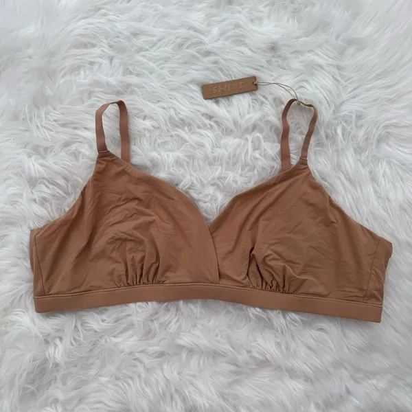Skims Fits Everybody Crossover Bralette Ochre Size 3X - Image 2
